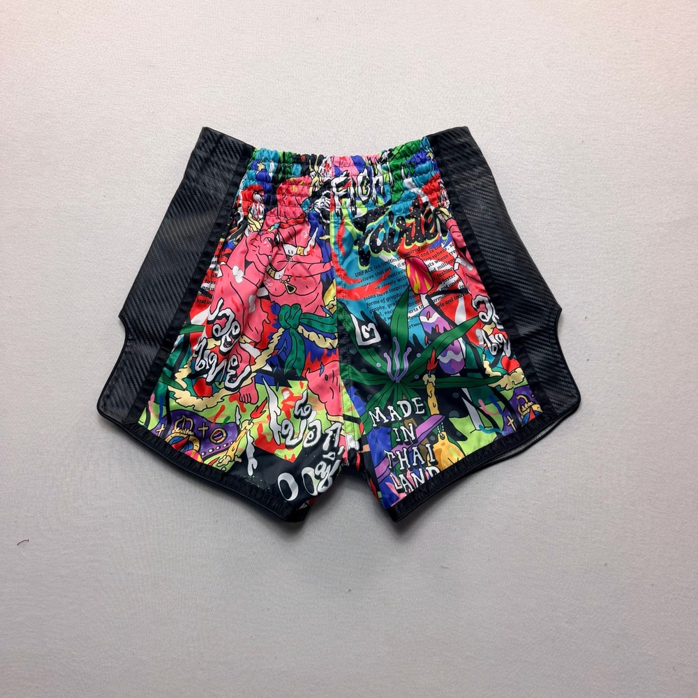 Fairtex Urface Muay Thai Shorts Mens Large Multi Color Excellent Pop Art Print
